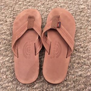 Rainbow Flip Flops - Dark Brown, Ladies Small
